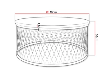 Egan Sofabord 75 cm - Svart - Møbler - Bord - Sofabord & salongbord
