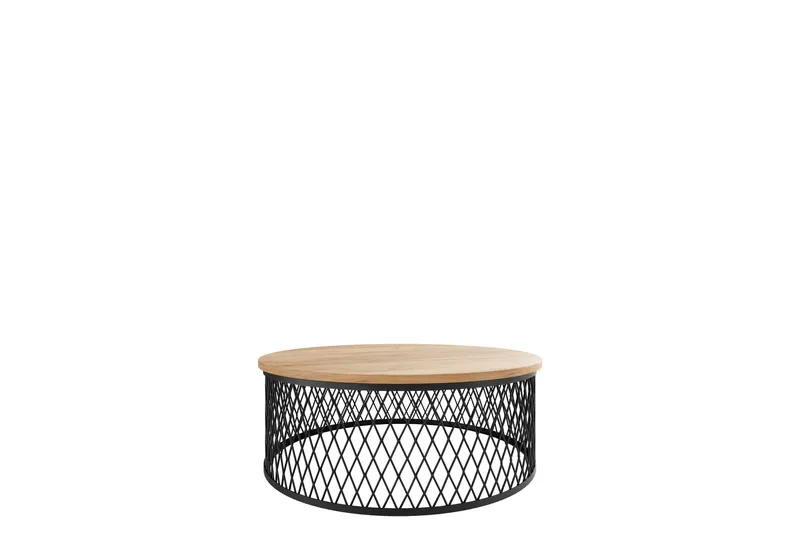 Egan Sofabord 75 cm, Svart/Beige