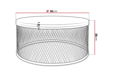 Elani Sofabord 58 cm - Svart - Møbler - Bord - Sofabord & salongbord