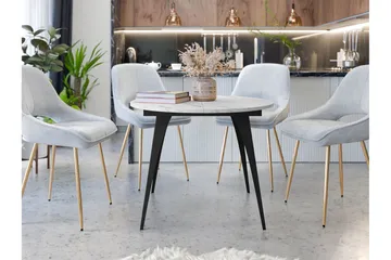 Eldo Spisebord 138 cm - Svart/Hvit - Møbler - Bord - Spisebord & kjøkkenbord