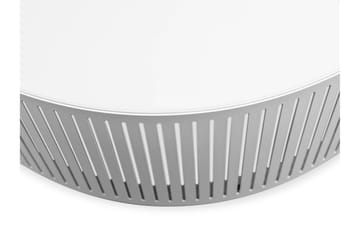 Elenio Rundt Sofabord 59 cm i Metall med Slisset Trommefot - Hvit - Møbler - Bord - Sofabord & salongbord