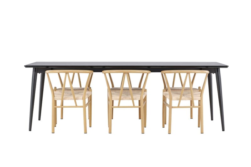 Ellis spisebord 230x85 cm med 6 Alfons armstoler - Møbler - Bord - Spisegruppe