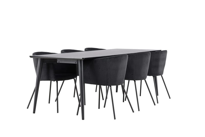 Ellis spisebord 230x85 cm med 6 Berit stoler med armlener - Møbler - Bord - Spisegruppe
