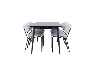 Ellis spisebord 230x85 cm med 6 Chico spisestoler - Møbler - Bord - Spisegruppe