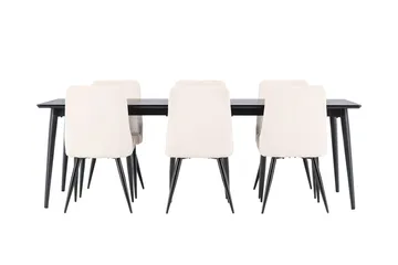Ellis spisebord 230x85 cm med 6 Leone spisestoler - Møbler - Bord - Spisegruppe