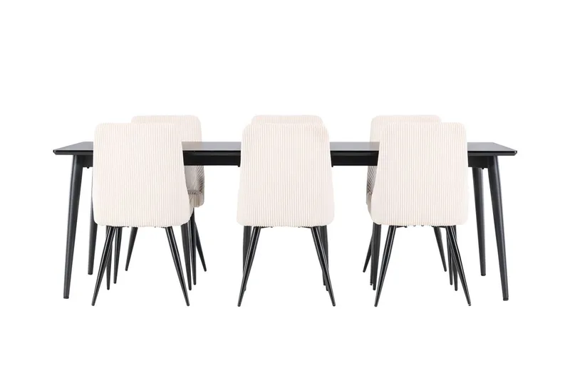 Ellis spisebord 230x85 cm med 6 Leone spisestoler - Møbler - Bord - Spisegruppe