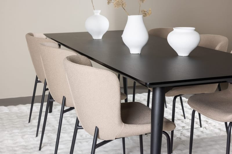 Ellis spisebord 230x85 cm med 6 Modesto spisestoler