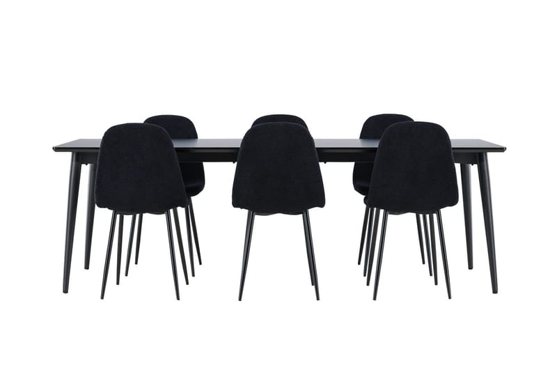 Ellis spisebord 230x85 cm med 6 Polar spisestoler - Møbler - Bord - Spisegruppe