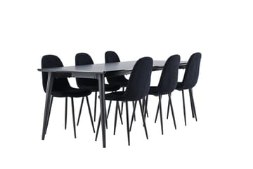 Ellis spisebord 230x85 cm med 6 Polar spisestoler - Møbler - Bord - Spisegruppe
