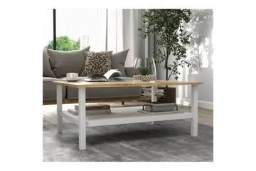 Elvano Stuebord 100 cm - Natur/Hvit - Møbler - Bord - Sofabord & salongbord