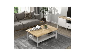Elvano Stuebord 100 cm - Natur/Hvit - Møbler - Bord - Sofabord & salongbord