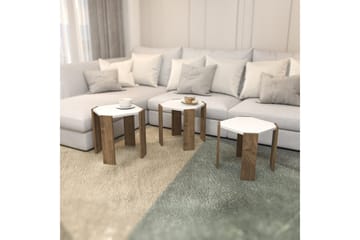 Elvaran Sofabord 44,5 cm - Brun/Hvit - Møbler - Bord - Sofabord & salongbord