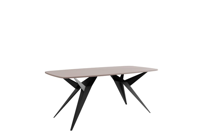 Elvora Matbord 160 cm Rektangulær - Beige/Svart - Møbler - Bord - Spisebord & kjøkkenbord