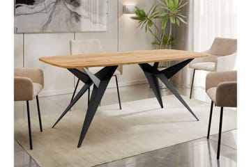 Elvora Matbord 160 cm Rektangulær - Brun/Svart - Møbler - Bord - Spisebord & kjøkkenbord