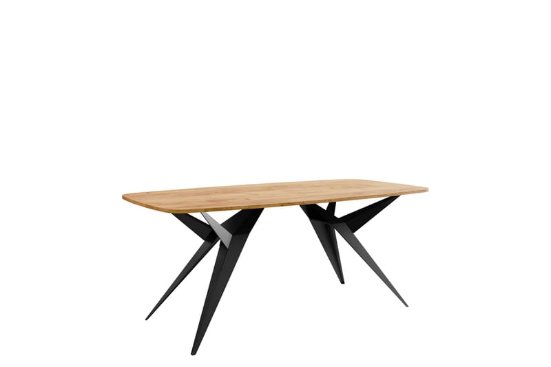 Elvora Matbord 160 cm Rektangulær - Brun/Svart - Møbler - Bord - Spisebord & kjøkkenbord