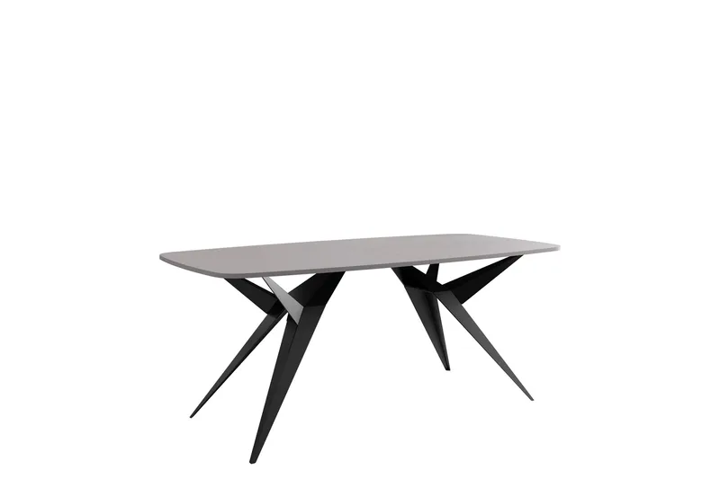 Elvora Matbord 160 cm Rektangulær, Grå/Svart