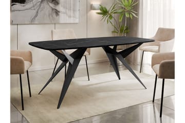 Elvora Matbord 160 cm Rektangulær - Svart - Møbler - Bord - Spisebord & kjøkkenbord