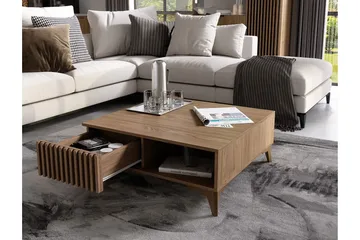 Entsian Sofabord 80 cm - Brun - Møbler - Bord - Sofabord & salongbord