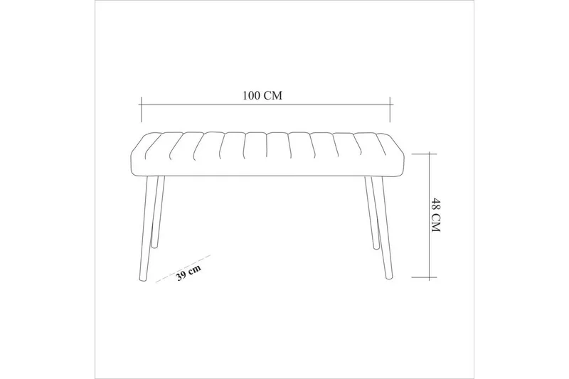 Ergene Spisegruppe 120 cm Rektangulær - Natur/Marineblå - Møbler - Bord - Spisegruppe