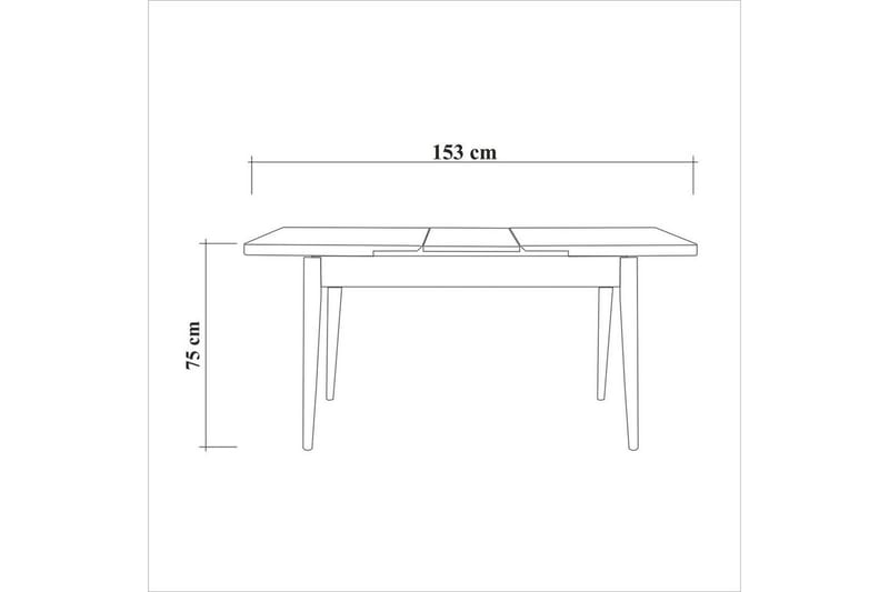 Ergene Spisegruppe 120 cm Rektangulær - Natur/Marineblå - Møbler - Bord - Spisegruppe