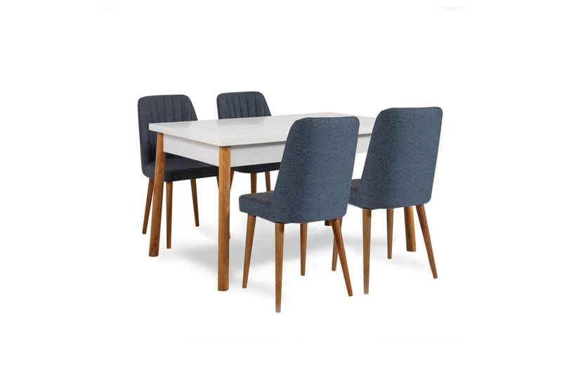 Ergene Spisegruppe 120 cm Rektangulær, Natur/Marineblå