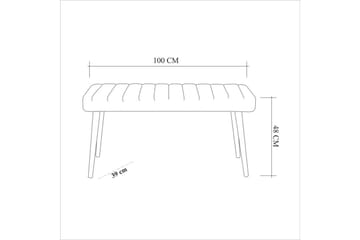 Ergene Spisegruppe 120 cm Rektangulær - Natur/Stein - Møbler - Bord - Spisegruppe