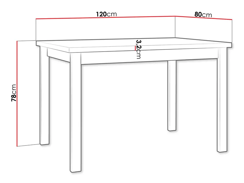 Ericka Spisebord 120 cm Rektangulær - Hvit/Brun - Møbler - Bord - Spisebord & kjøkkenbord