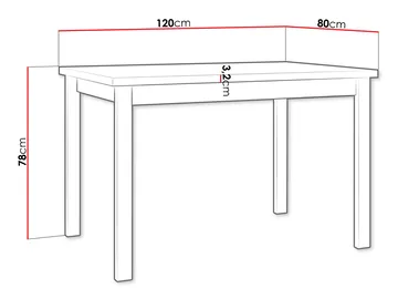 Ericka Spisebord 120 cm Rektangulær - Svart/Brun - Møbler - Bord - Spisebord & kjøkkenbord