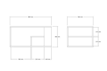 Eros Sofabord 80 cm Beige - Beige - Møbler - Bord - Sofabord & salongbord
