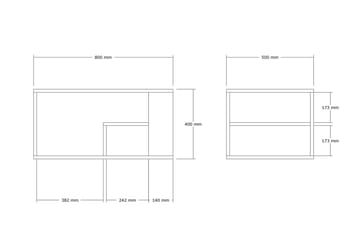 Eros Sofabord 80 cm - Hvit Marmor - Møbler - Bord - Marmorbord