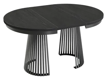 Erylan Spisebord rundt uttrekkbart 100-180 cm - beige, brun - Møbler - Bord - Spisebord & kjøkkenbord