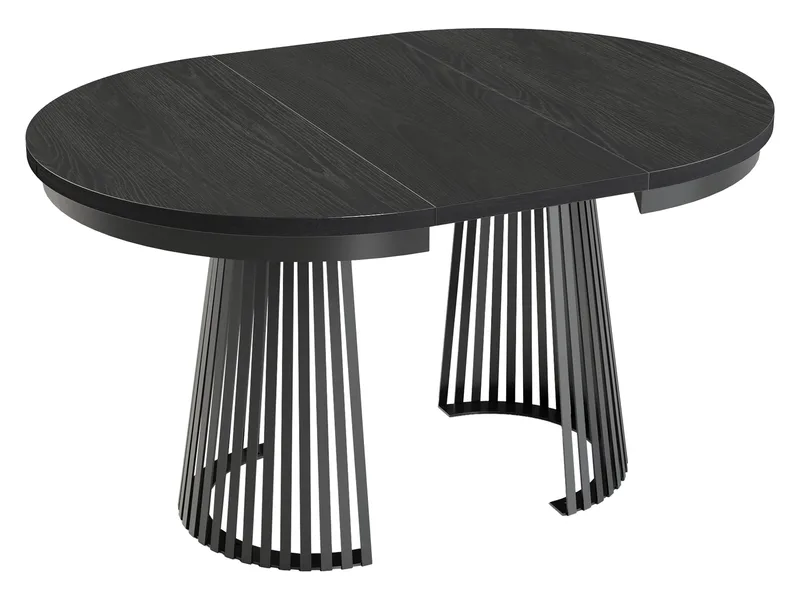 Erylan Spisebord rundt uttrekkbart 100-180 cm - hvit, beige - Møbler - Bord - Spisebord & kjøkkenbord