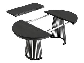 Erylan Spisebord rundt uttrekkbart 100-180 cm - hvit, brun - Møbler - Bord - Spisebord & kjøkkenbord