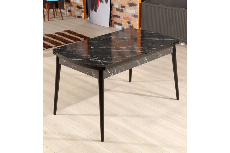 Eryon Spisebord 132 cm Rektangulær - Sort/Hvit - Møbler - Bord - Spisebord & kjøkkenbord