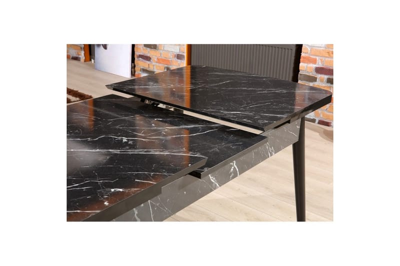 Eryon Spisebord 132 cm Rektangulær - Sort/Hvit - Møbler - Bord - Spisebord & kjøkkenbord