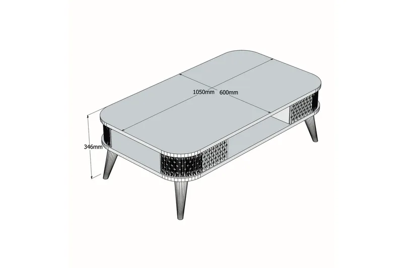 Eylul Sofabord 105 cm - Beige - Møbler - Bord - Sofabord & salongbord