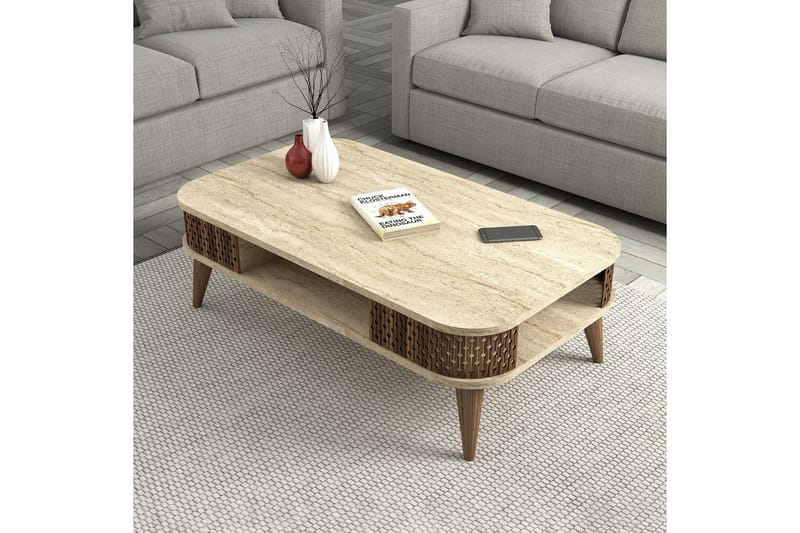 Eylul Sofabord 105 cm - Beige - Møbler - Bord - Sofabord & salongbord