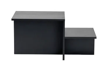 Fabrony Rektangulært Salongbord 80x40 cm i Mørkt Tre - Svart - Møbler - Bord - Sofabord & salongbord