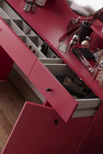 Fabrony sminkebord med speil 124 cm - Bringebær - Møbler - Bord - Sminkebord & toalettbord