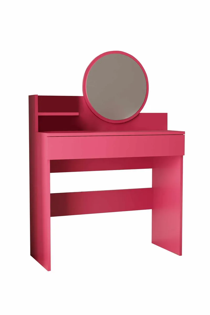 Fabrony sminkebord med speil 90 cm, Bringebær
