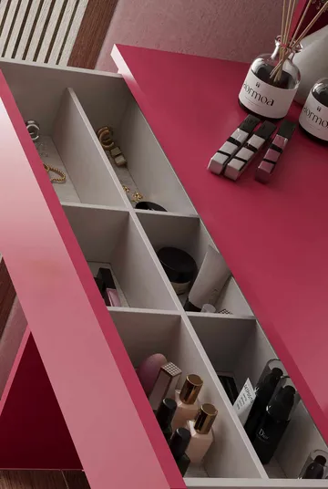 Fabrony sminkebord med speil 90 cm - Bringebær - Møbler - Bord - Sminkebord & toalettbord