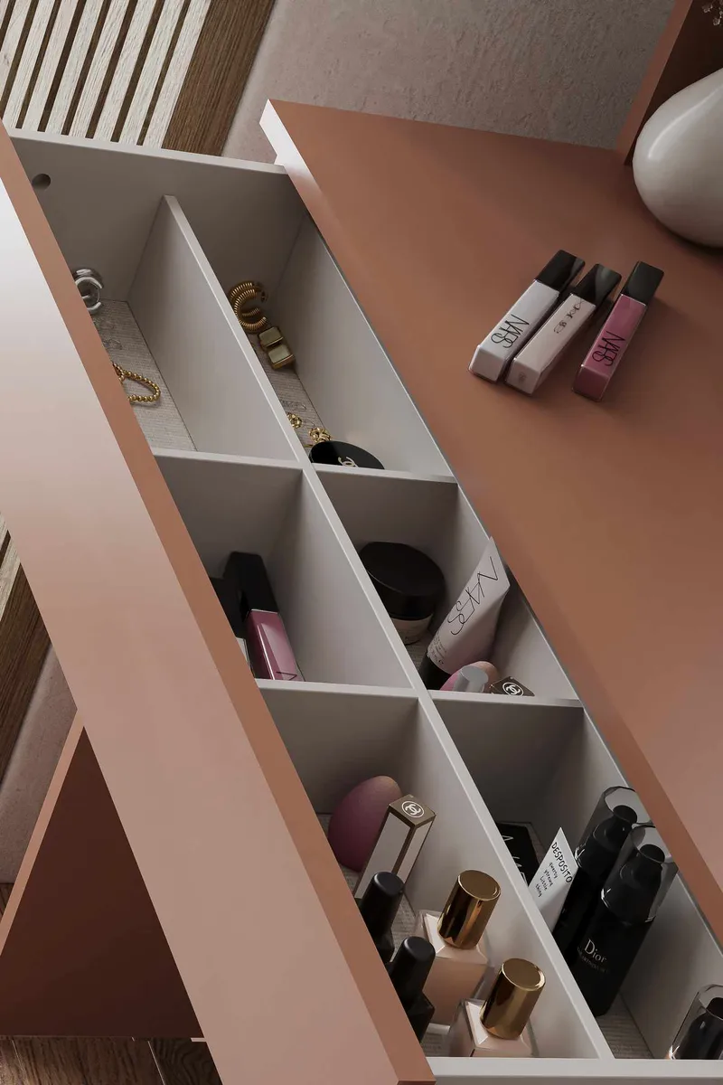 Fabrony sminkebord med speil 90 cm - Sepia - Møbler - Bord - Sminkebord & toalettbord