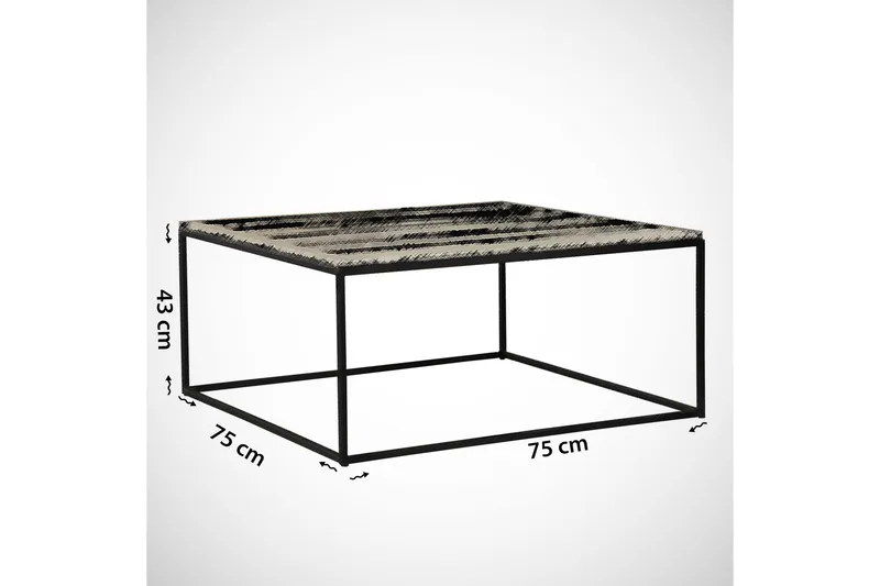 Falan Sofabord 75 cm - Brun/Svart - Møbler - Bord - Sofabord & salongbord