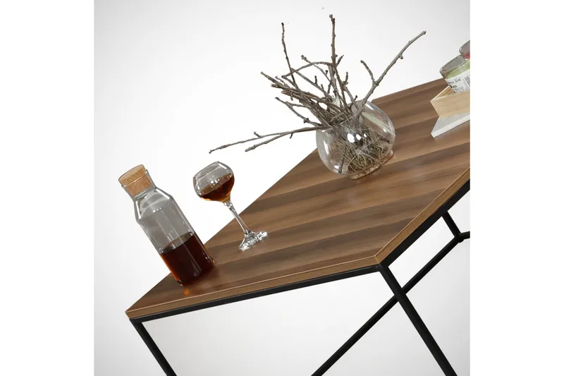 Falan Sofabord 75 cm - Brun/Svart - Møbler - Bord - Sofabord & salongbord