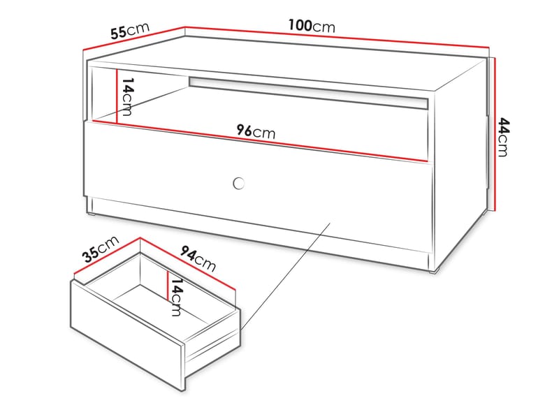 Fayric Sofabord 100 cm - Beige - Møbler - Bord - Sofabord & salongbord