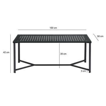 Fenara sofabord 100 cm - Gjennomsiktig og matt svart - Møbler - Bord - Sofabord & salongbord