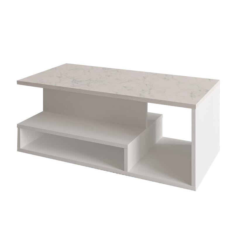 Fenlo Sofabord 90x35x44,8 cm, Hvit marmor