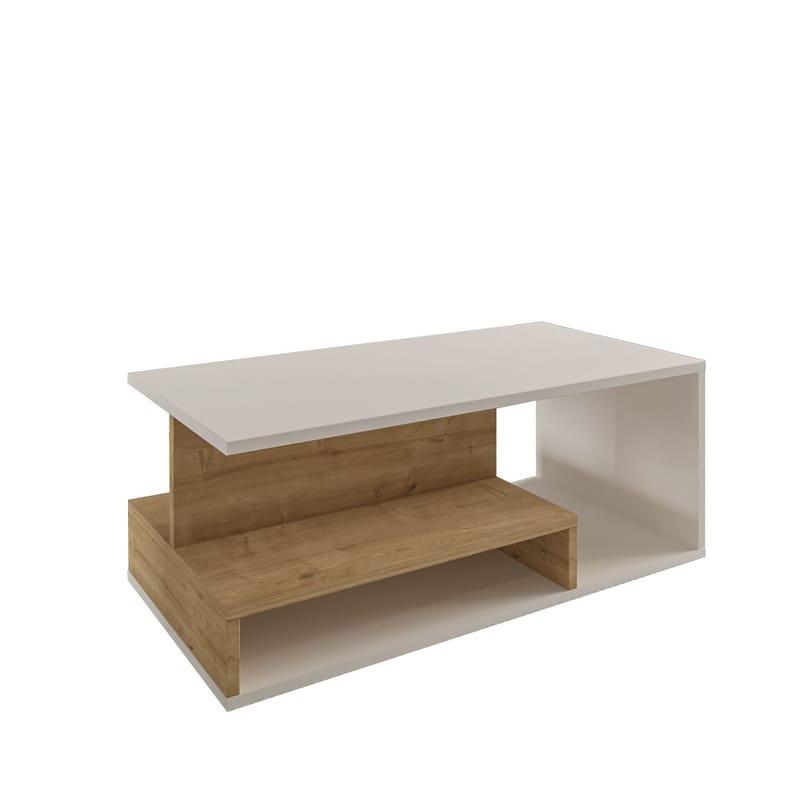 Fenlo Sofabord 90x35x44,8 cm, Hvit sapphire eik