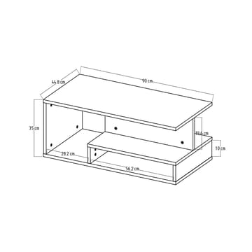 Fenlo Sofabord 90x35x44,8 cm - Travertin - Møbler - Bord - Sofabord & salongbord