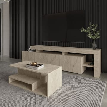 Fenlo Sofabord 90x35x44,8 cm - Travertin - Møbler - Bord - Sofabord & salongbord